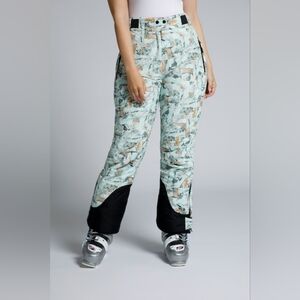 Ulla Popken Marble Patchwork Fully Lined Ski Pants